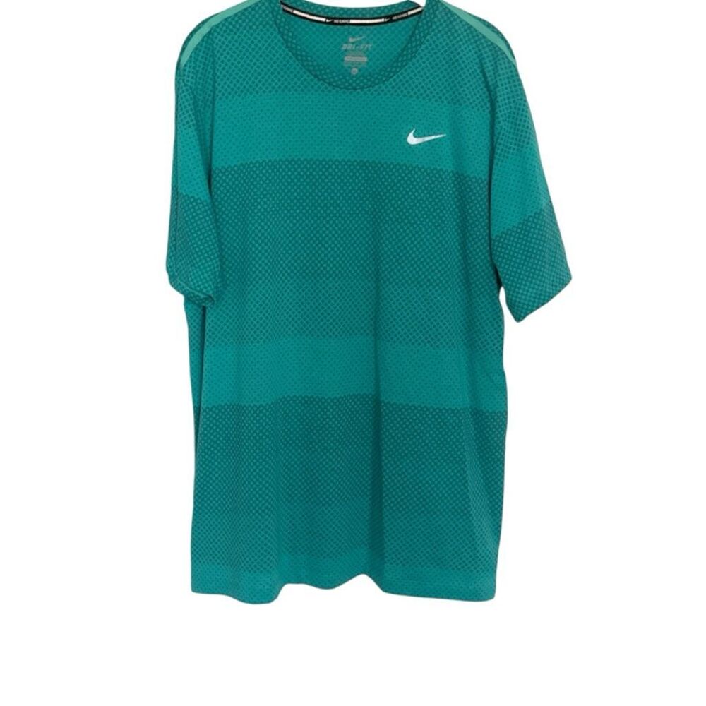 NIKE Running Men’s Dri-Fit T-Shirt Sz XL Green Short  Sleeve